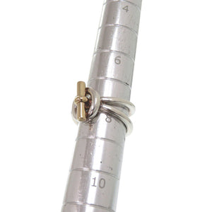 美品 エルメス クロワゼットリング エシェペ 2連 サイズ48 約8号 シルバー925 K18ゴールド 750 リング 指輪 0836【中古】HERMES