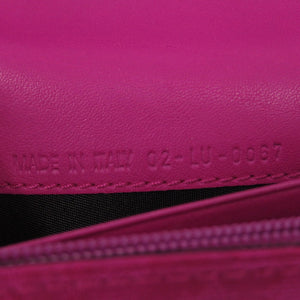 美品 クリスチャンディオール エスニック トロッター柄 02 LU 0062 レザー/ナイロン/キャンバス パープル 長財布 0848【中古】Christian Dior