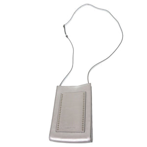 美品 ジェイアンドエムデヴィッドソン レザー シルバー ショルダーバッグ 0861【中古】J&M Davidson