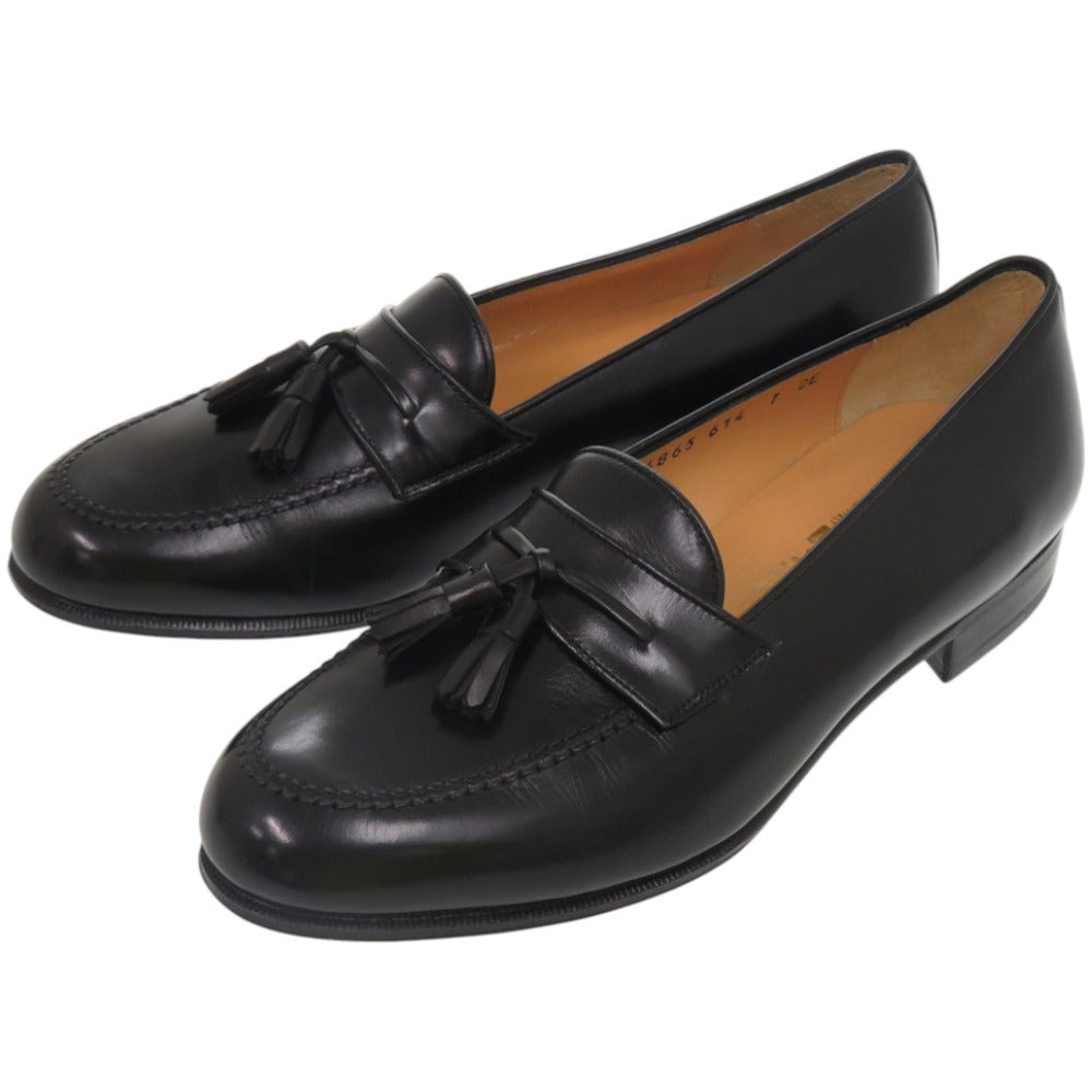 未使用品 サルヴァトーレフェラガモ EE 幅広 2E タッセルローファー 25.5cm 4863614 レザー ブラック 黒 靴 0865【中古】Salvatore Ferragamo
