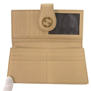 新品同様 グッチ グッチシマ GG 269978 レザー ベージュ 長財布 長札入れ 札入れ 0872【中古】GUCCI