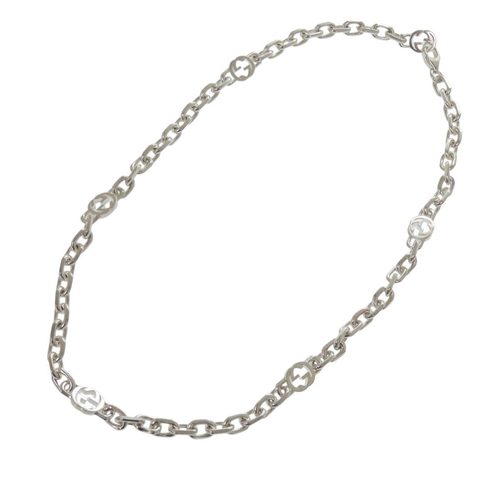 美品 グッチ インターロッキングG 925 シルバー925 シルバー ネックレス0914【中古】GUCCI