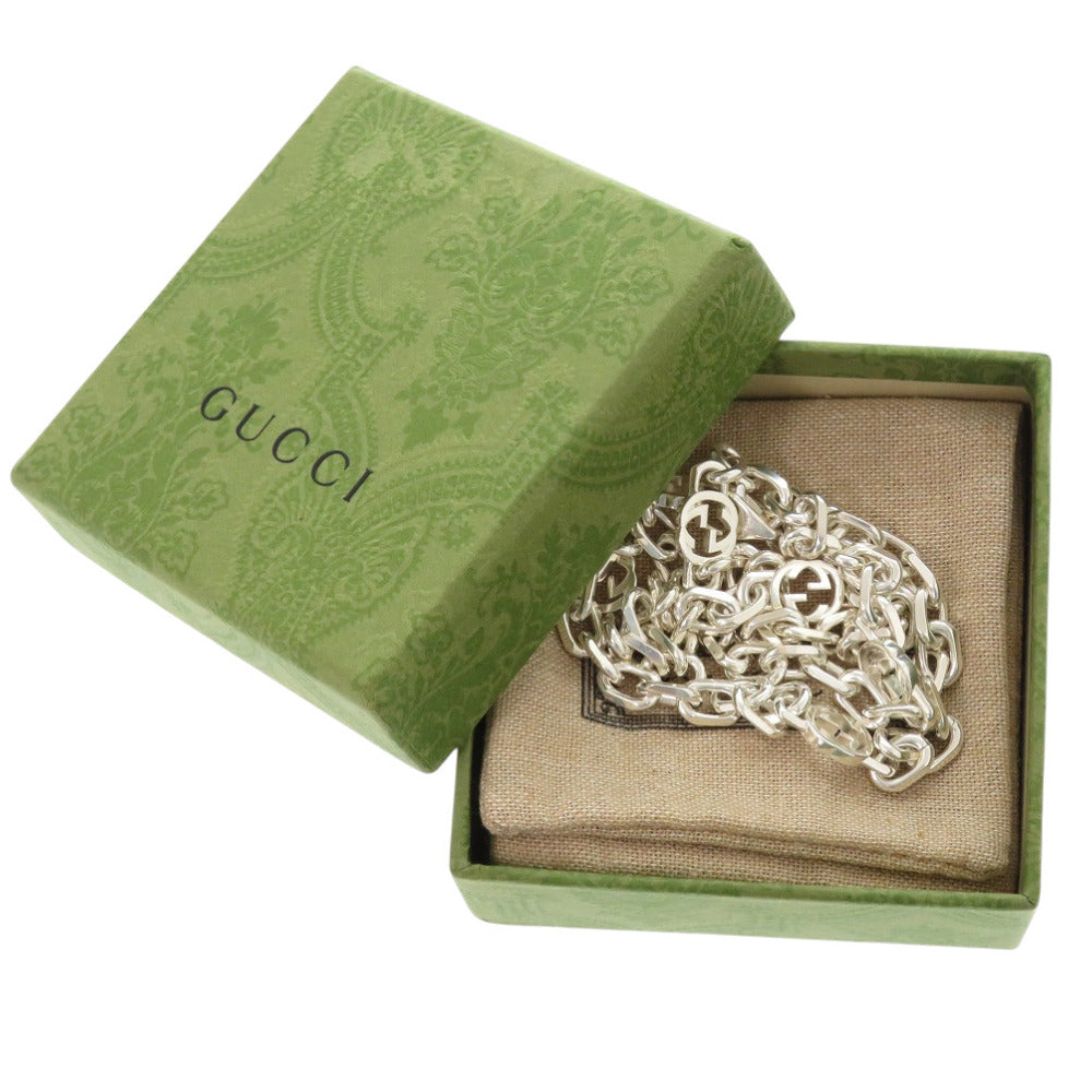 美品 グッチ インターロッキングG 925 シルバー925 シルバー ネックレス0914【中古】GUCCI