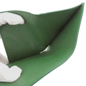 美品 サルヴァトーレフェラガモ コンパクトウォレット ガンチーニ JL-22 0862 レザー グリーン 三つ折り財布 緑 0921【中古】Salvatore Ferragamo