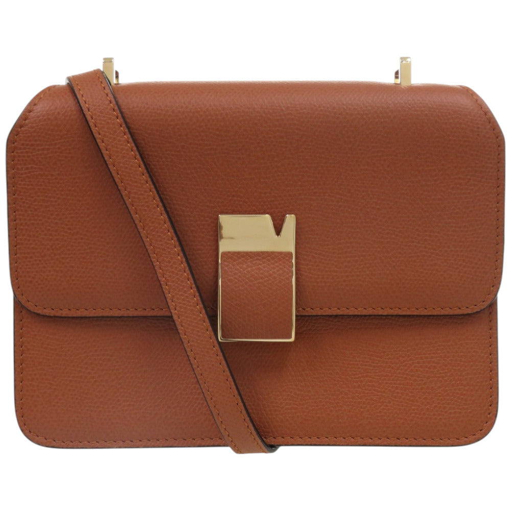 未使用品 ヴァレクストラ ノーロ スモール N568099 カーフ ブラウン 茶 ショルダーバッグ 0927【中古】Valextra