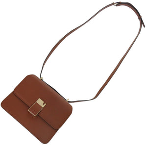 未使用品 ヴァレクストラ ノーロ スモール N568099 カーフ ブラウン 茶 ショルダーバッグ 0927【中古】Valextra