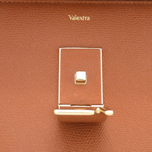 未使用品 ヴァレクストラ ノーロ スモール N568099 カーフ ブラウン 茶 ショルダーバッグ 0927【中古】Valextra