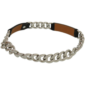 美品 エルメス ネックレス ボックスチェーン ヴォーバレニア メタル ブラック 黒 □Q刻印 チョーカー 0929【中古】HERMES