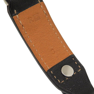 美品 エルメス ネックレス ボックスチェーン ヴォーバレニア メタル ブラック □Q刻印 黒 チョーカー 0930【中古】HERMES