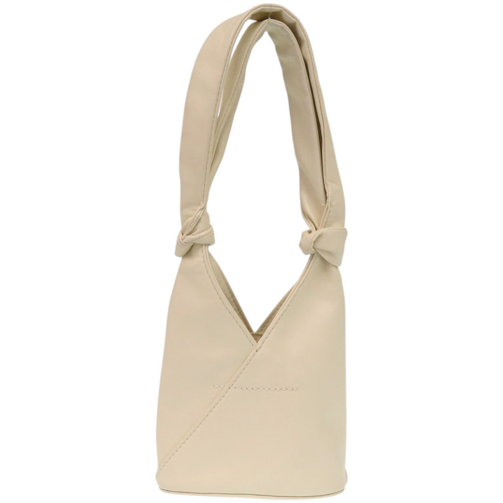 新品同様 メゾン マルジェラ MM6 エムエムシックス RN 154909 合成皮革 ポリエステル アイボリー 白 ハンドバッグ 0940【中古】Maison Margiela