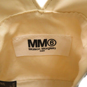 新品同様 メゾン マルジェラ MM6 エムエムシックス RN 154909 合成皮革 ポリエステル アイボリー 白 ハンドバッグ 0940【中古】Maison Margiela