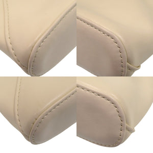 新品同様 メゾン マルジェラ MM6 エムエムシックス RN 154909 合成皮革 ポリエステル アイボリー 白 ハンドバッグ 0940【中古】Maison Margiela