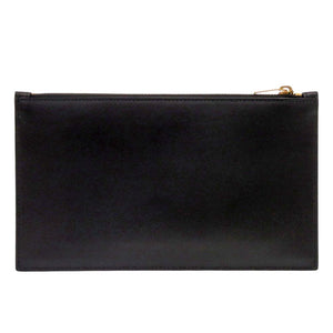 新品同様 イヴ サンローラン 636316 フラットポーチ YSLロゴ レザー ブラック ポーチ 黒 0996【中古】YVES SAINT LAURENT