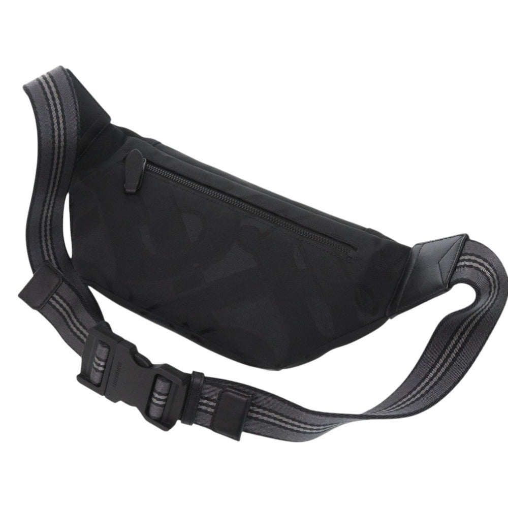 美品 バーバリー 8029991 ナイロン ブラック ウエストバッグ ボディバッグ 黒 1005【中古】BURBERRY