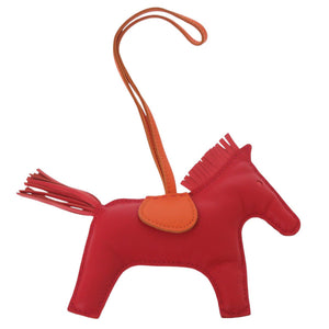 エルメス ロデオMM アニョーミロ ルージュインディアン ローズジャイプール フー バッグチャーム 1028【中古】HERMES