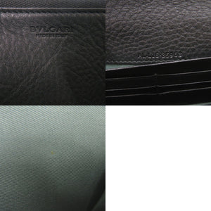 美品 ブルガリ モネーテ MONETE 35963 レザー ブラック 長財布 黒 1036【中古】BVLGARI