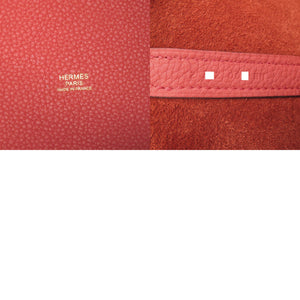 美品 エルメス ピコタンロックMM トリヨンクレマンス ルージュピヴォワンヌ ゴールド金具 Z刻印(2021年製) ハンドバッグ 1041【中古】HERMES