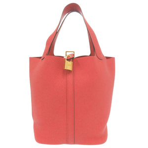 美品 エルメス ピコタンロックMM トリヨンクレマンス ルージュピヴォワンヌ ゴールド金具 Z刻印(2021年製) ハンドバッグ 1041【中古】HERMES