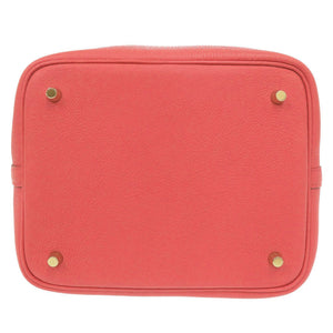 美品 エルメス ピコタンロックMM トリヨンクレマンス ルージュピヴォワンヌ ゴールド金具 Z刻印(2021年製) ハンドバッグ 1041【中古】HERMES