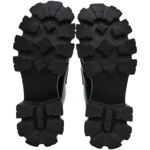 美品 プラダ モノリス 2DE129 B4L F0002 レザーシューズ レザー ブラッシュドレザー ブラック 黒 ローファー 1050【中古】PRADA