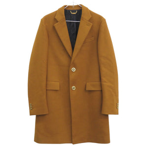 新品同様 ヴェルサーチ ウール ブラウン チェスターコート アウター 茶 1051【中古】VERSACE