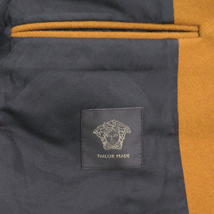 新品同様 ヴェルサーチ ウール ブラウン チェスターコート アウター 茶 1051【中古】VERSACE