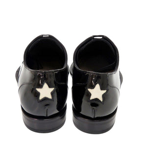 新品同様 ドルチェアンドガッバーナ レースアップシューズ スター 星 パテントレザー ブラック 黒 エナメル 1055【中古】DOLCE&GABBANA