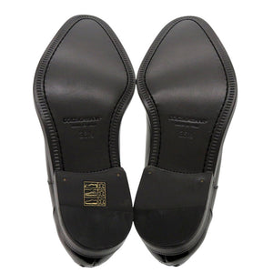 新品同様 ドルチェアンドガッバーナ レースアップシューズ スター 星 パテントレザー ブラック 黒 エナメル 1055【中古】DOLCE&GABBANA