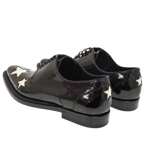 新品同様 ドルチェアンドガッバーナ レースアップシューズ スター 星 パテントレザー ブラック 黒 エナメル 1055【中古】DOLCE&GABBANA