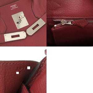 新品同様 エルメス バーキン30 トゴ ルージュグレナ シルバー金具 A刻印(2017年製) ハンドバッグ 1062【中古】HERMES