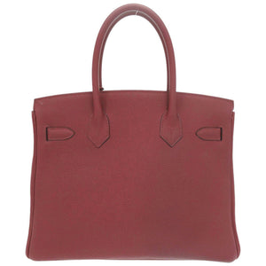 新品同様 エルメス バーキン30 トゴ ルージュグレナ シルバー金具 A刻印(2017年製) ハンドバッグ 1062【中古】HERMES