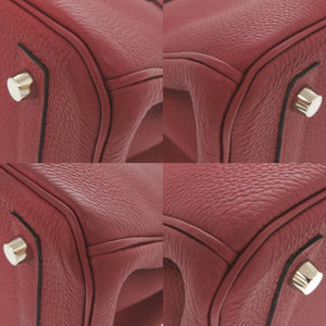 新品同様 エルメス バーキン30 トゴ ルージュグレナ シルバー金具 A刻印(2017年製) ハンドバッグ 1062【中古】HERMES