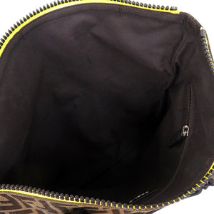 新品同様 フェンディ × フラグメント コラボ ズッカ ジャガード ブラウン ブラック トートバッグ 1067【中古】FENDI