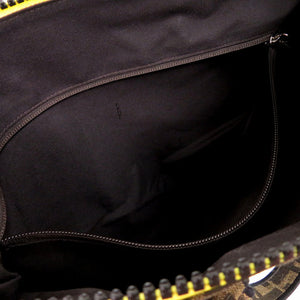 新品同様 フェンディ × フラグメント コラボ ズッカ ジャガード ブラウン ブラック トートバッグ 1067【中古】FENDI