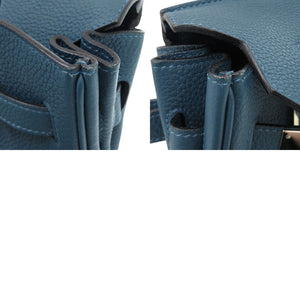 美品 エルメス バーキン30 トゴ コバルト シルバー金具 T刻印 ハンドバッグ 青 1096【中古】HERMES