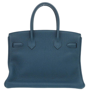美品 エルメス バーキン30 トゴ コバルト シルバー金具 T刻印 ハンドバッグ 青 1096【中古】HERMES
