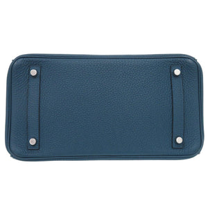 美品 エルメス バーキン30 トゴ コバルト シルバー金具 T刻印 ハンドバッグ 青 1096【中古】HERMES