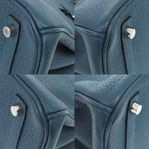 美品 エルメス バーキン30 トゴ コバルト シルバー金具 T刻印 ハンドバッグ 青 1096【中古】HERMES