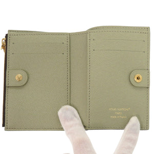 新品同様 ルイ ヴィトン ポルトフォイユ リサ モノグラム アニエールグリーン M25693 LV ICタグ 二つ折り財布 1172【中古】LOUIS VUITTON