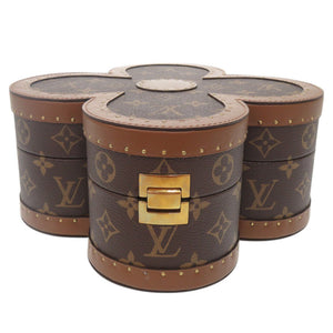 未使用 ルイ ヴィトン ブルーミング ボックス M11117 IC モノグラムキャンバス レザー ブラウン ジュエリーボックス LV 1173【中古】LOUIS VUITTON