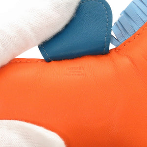 美品 エルメス ロデオMM アニューミロ セレステ ブルーイズミール フー チャーム 1188【中古】HERMES