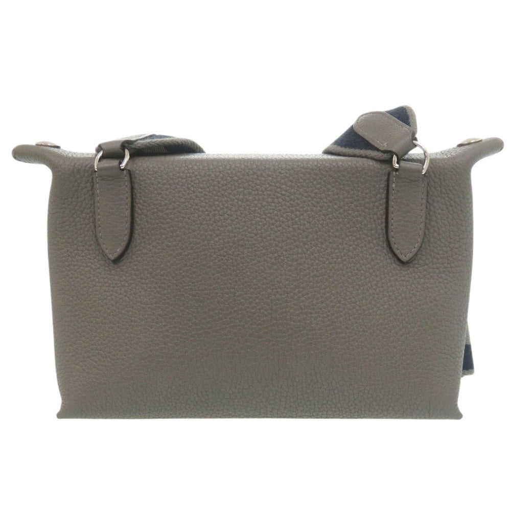 美品 エルメス ヴィドポッシュ トゴ グリメイヤー W刻印(2024年製) グレー ショルダーバッグ 1214【中古】HERMES