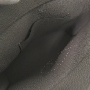 美品 エルメス ヴィドポッシュ トゴ グリメイヤー W刻印(2024年製) グレー ショルダーバッグ 1214【中古】HERMES