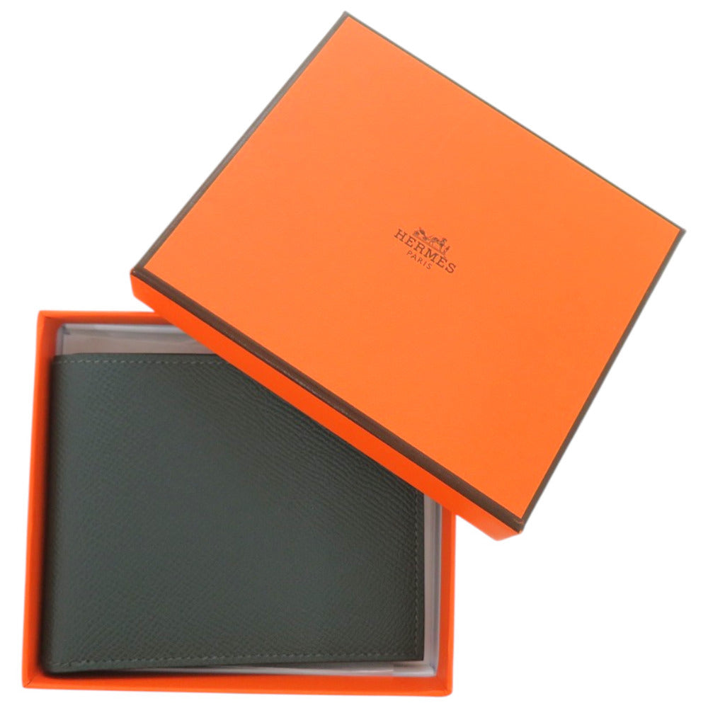 未使用 エルメス MC2 シチズンツイル コンパクト ヴォーエプソン ヴェールマングローブ K刻印(2025年製) 二つ折り財布 緑 1222 【中古】 HERMES