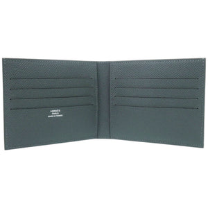 未使用 エルメス MC2 シチズンツイル コンパクト ヴォーエプソン ヴェールマングローブ K刻印(2025年製) 二つ折り財布 緑 1222 【中古】 HERMES