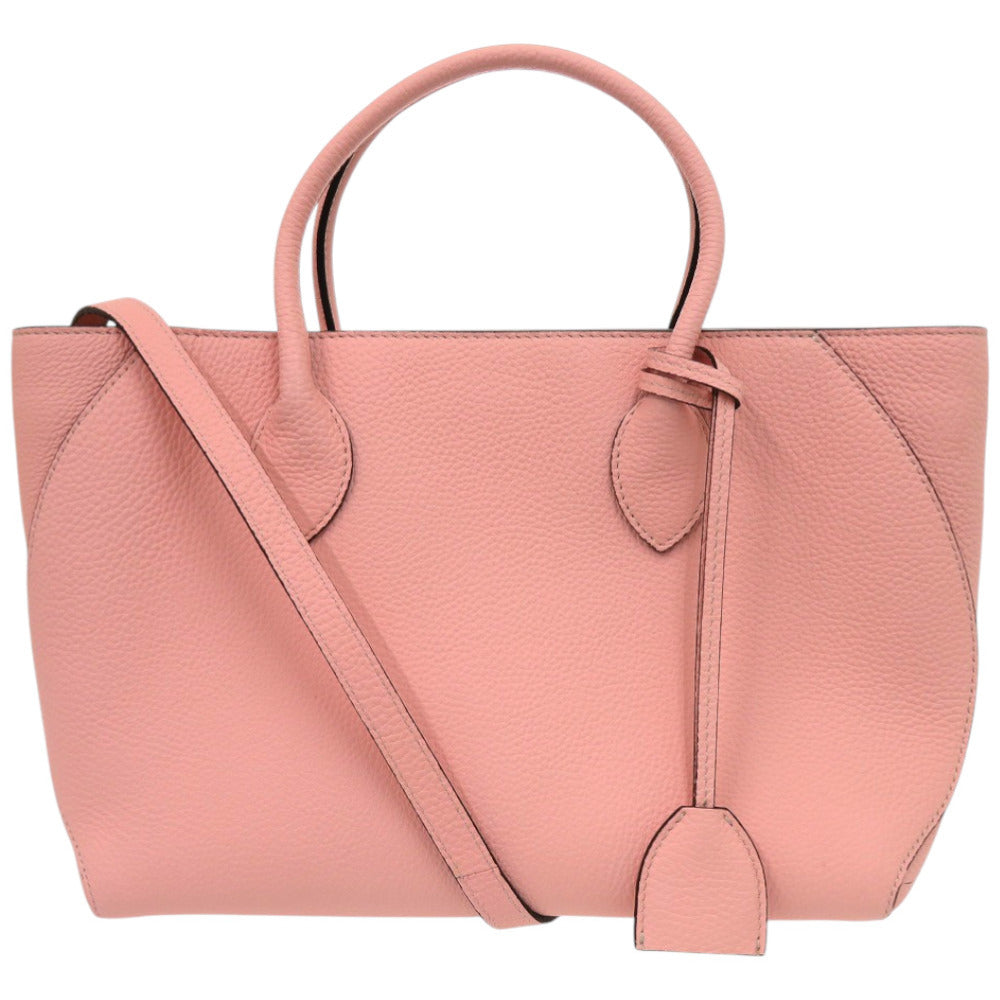 新品同様 ボナベンチュラ ミアトート レザー サクラピンク ハンドバッグ 1228【中古】BONAVENTURA