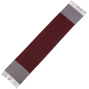 新品同様 エルメス カザック カシミヤ レッド グレー バイカラー 赤 マフラー 1241【中古】HERMES