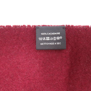 新品同様 エルメス カザック カシミヤ レッド グレー バイカラー 赤 マフラー 1241【中古】HERMES