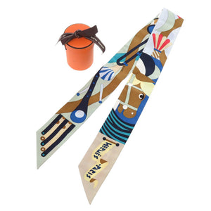 未使用 エルメス ツイリー Parade en Fanfare パラード アン ファンファーレ シルク ブルー スカーフ 青 1246【中古】HERMES
