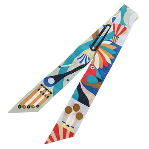 未使用 エルメス ツイリー Parade en Fanfare パラード アン ファンファーレ シルク ブルー スカーフ 青 1246【中古】HERMES